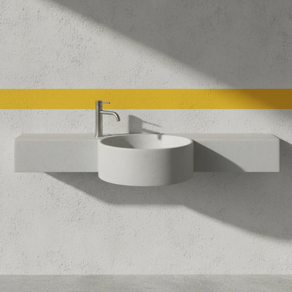 Boya - Semi-recessed Concrete Vanity
