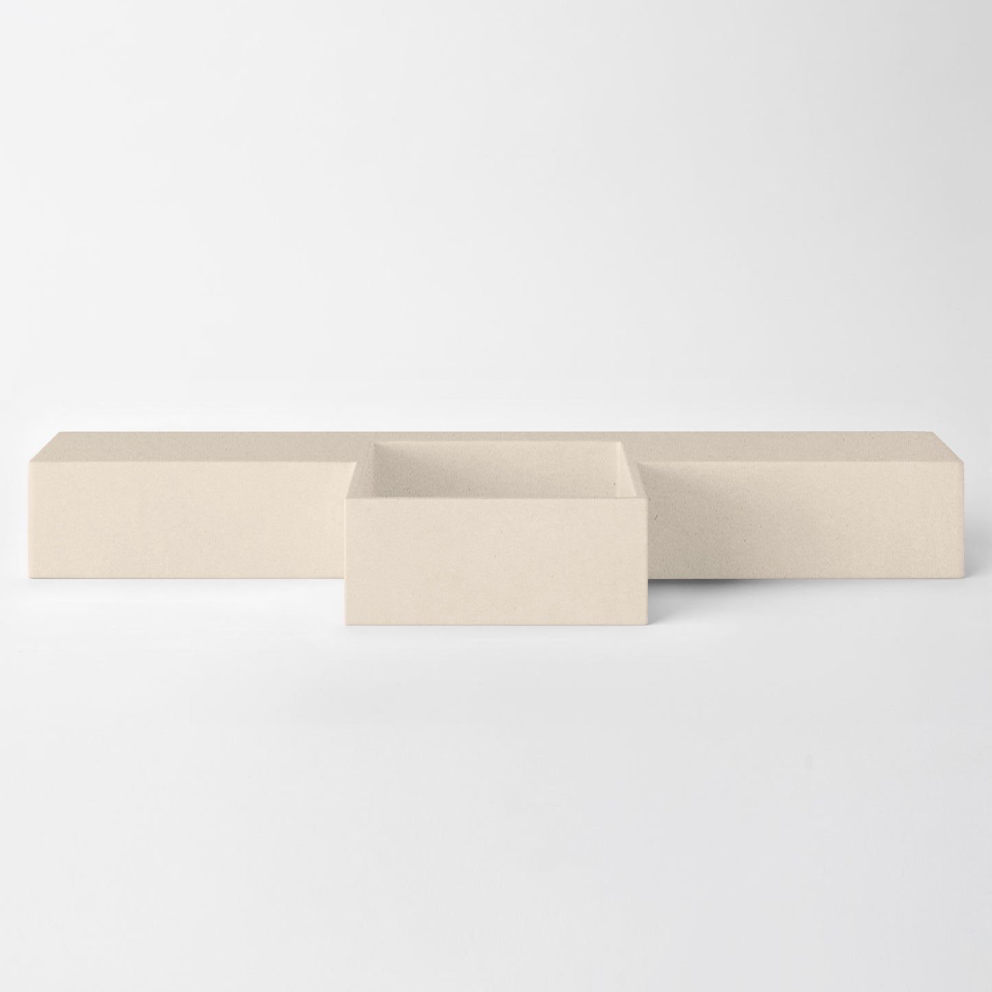 Baly Semi-recessed concrete vanity, wall-mounted without brackets. Slim 200 mm profile with an integrated cylindrical basin, hand-cast in GFRC concrete for a smooth, matte finish. Designed for tight spaces, the seamless surface prevents water pooling and creates a refined, minimalist look. 