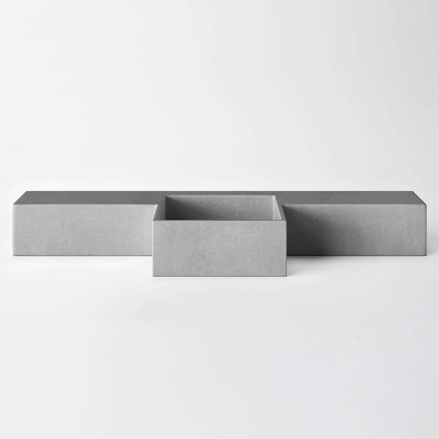 Baly Semi-recessed concrete vanity, wall-mounted without brackets. Slim 200 mm profile with an integrated cylindrical basin, hand-cast in GFRC concrete for a smooth, matte finish. Designed for tight spaces, the seamless surface prevents water pooling and creates a refined, minimalist look. 