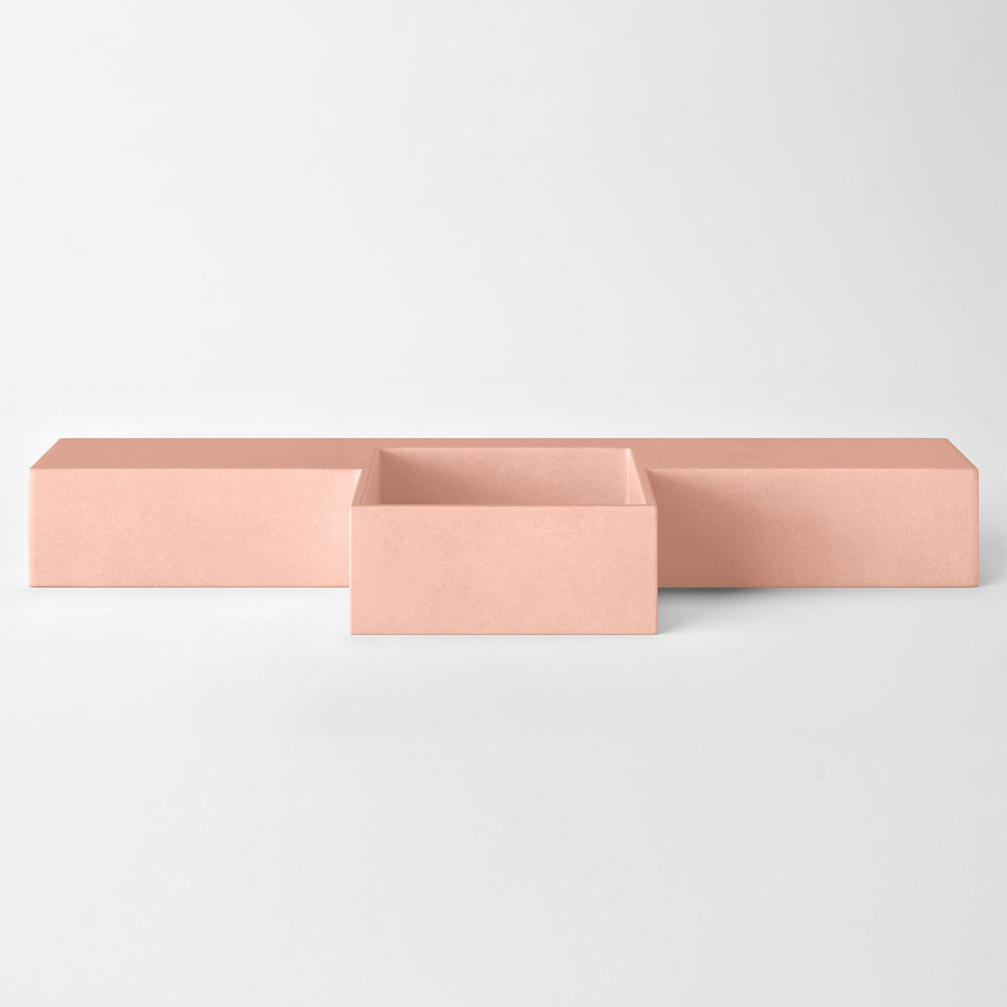 Baly Semi-recessed concrete vanity, wall-mounted without brackets. Slim 200 mm profile with an integrated cylindrical basin, hand-cast in GFRC concrete for a smooth, matte finish. Designed for tight spaces, the seamless surface prevents water pooling and creates a refined, minimalist look. 