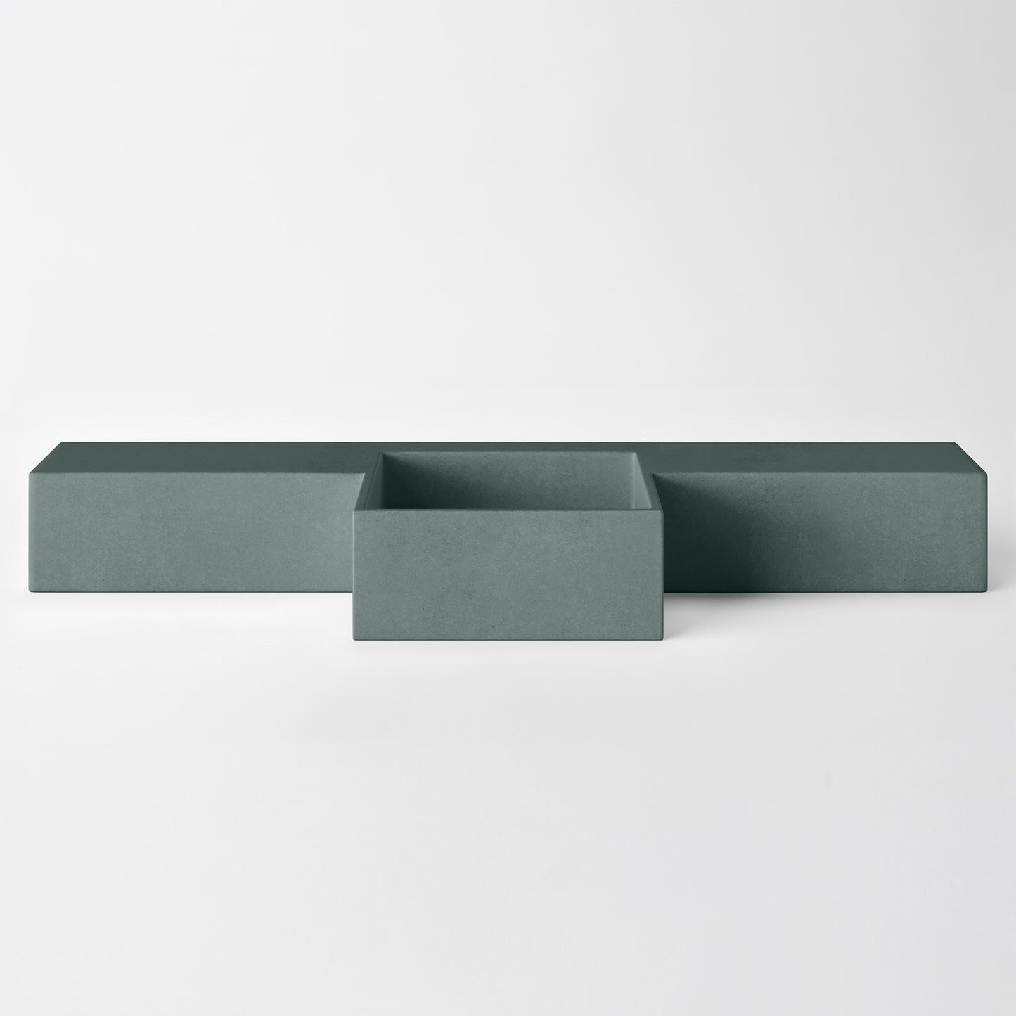 Baly Semi-recessed concrete vanity, wall-mounted without brackets. Slim 200 mm profile with an integrated cylindrical basin, hand-cast in GFRC concrete for a smooth, matte finish. Designed for tight spaces, the seamless surface prevents water pooling and creates a refined, minimalist look. 