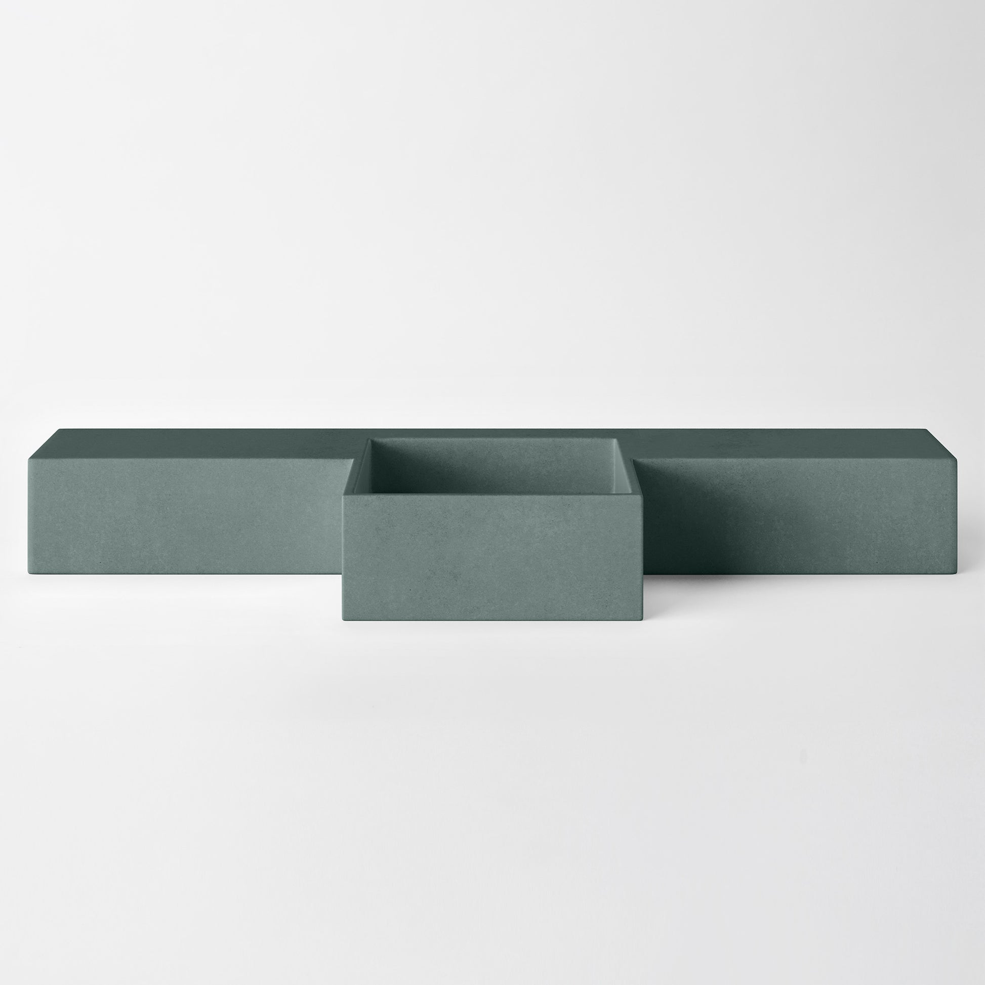 Baly Semi-recessed concrete vanity, wall-mounted without brackets. Slim 200 mm profile with an integrated cylindrical basin, hand-cast in GFRC concrete for a smooth, matte finish. Designed for tight spaces, the seamless surface prevents water pooling and creates a refined, minimalist look. 