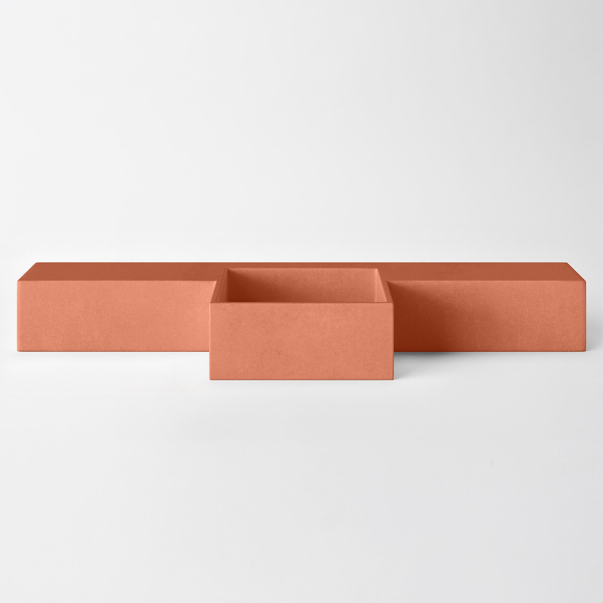 Baly Semi-recessed concrete vanity, wall-mounted without brackets. Slim 200 mm profile with an integrated cylindrical basin, hand-cast in GFRC concrete for a smooth, matte finish. Designed for tight spaces, the seamless surface prevents water pooling and creates a refined, minimalist look. 